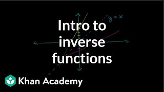 Introduction to function inverses  Functions and their graphs  Algebra II  Khan Academy [upl. by Yaner]