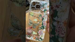 ASMR phone case DIY💚🪲🌿asmr diy phonecase fypシ゚viral journal aesthetic green satisfying [upl. by Gnov]