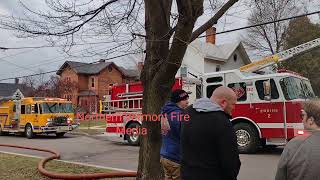 Saint Albans Town Fire Ladder 1 Venting The Roof 122323 [upl. by Yardna]