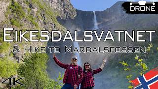 Eikesdalsvatnet and Mardalsfossen Waterfall Norway 4k [upl. by Adimra606]