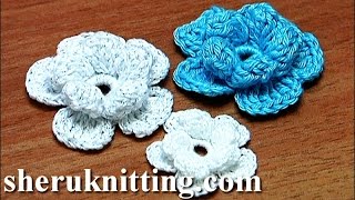 Crochet Layered Flower Tutorial [upl. by Ellekram636]