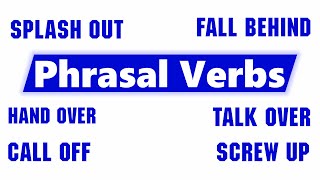 How To Improve English Vocabulary With Phrasal Verbs  Phrasal Verbs With Sentences [upl. by Taffy]