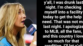 Ingrid Andress “drunk” during HR Derby National Anthem  going to “rehab”  FULL Apology Statement [upl. by Euqnom577]