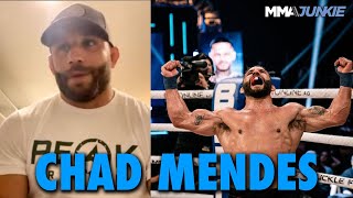 Chad Mendes Conflicted About Career Previews Eddie Alvarez Fight  BKFC 41 [upl. by Hrutkay]