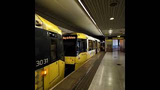 Manchester Trams 30313038 Into Piccadilly Under Going To Bury [upl. by Brandyn665]