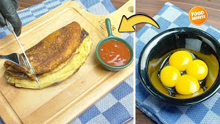 5 Minutes 4 Eggs Quick and Easy Super Fluffy Omelette Recipe by foodsecretz [upl. by Atoel575]