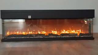 Cheminee electrique CheminArte encastrable effet flammes leds 3D 150cm [upl. by Artcele]