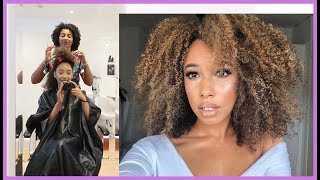 Pintura highlights curly hair  bij kapper Morango Curls💗 [upl. by Ablasor]