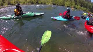 White Water Kayaking Clackamas Upper Milo McIver to Barton Park Oregon 2800 CFS [upl. by Rossie947]