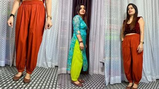 Afghani Trouser Pant Cutting and Stitching Very Easy Method step by step 👌👌 [upl. by Settera447]