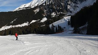 GoPro HD POV Skiing RED CHAMOIS amp GREEN GEANT  MEGEVE ski resort  Feb 2024 [upl. by Samaria306]