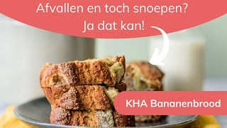 LUCHTIG BANANENBROOD MET HAVERMOUT  Koolhydraatarm recept [upl. by Nner]