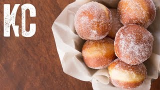 BOMBOLINI  Italian Donuts with Vanilla Pastry Cream [upl. by Enoyrt]