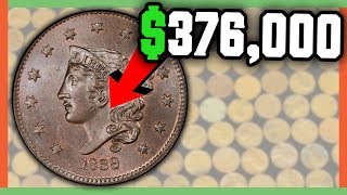 376000 LARGE CENT PENNIES WORTH MONEY  MATRON HEAD LARGE CENT PENNY [upl. by Eylk389]