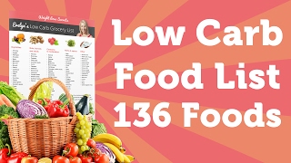 Low Carb Foods List Printable  136 Foods To Lose Weight Fast [upl. by Tevlev]