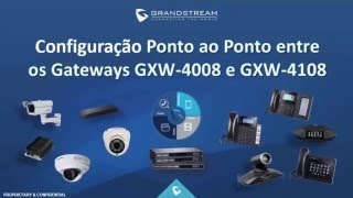 Configuração Ponto ao Ponto entre os Gateways GXW400X e GXW410X [upl. by Eenet]