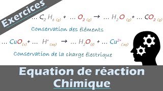 Equilibrer une équation de réaction chimique 📝Exercice corrigé  Physique  Chimie  Lycée [upl. by Goetz]