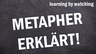 Metapher einfach erklärt [upl. by Alyahc]