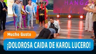 ¡La épica caída de Karol Lucero y Rodrigo Herrera  Mucho Gusto 2019 [upl. by Rosenfeld]