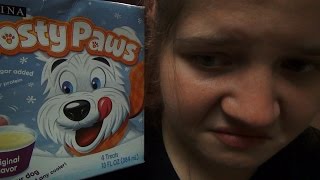 BRIDGETTE EATS FROSTY PAWS DOG ICE CREAM PRANK [upl. by Teiv]