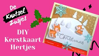 DIY Kerstkaart Hertjes [upl. by Robet]