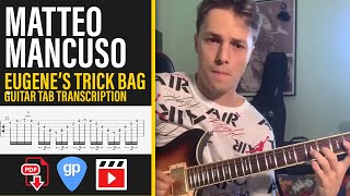 Eugenes Trick Bag  Matteo Mancuso  Guitar Tab Transcription Lesson [upl. by Ynohtnad519]