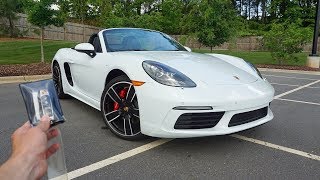 2019 Porsche 718 Boxter S Start Up Exhaust Walkaround and Review [upl. by Anerual]