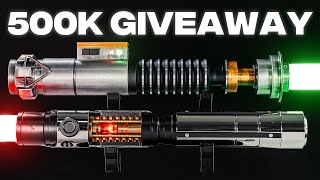 CLOSED 500k Lightsaber Giveaway  Luke Skywalker amp Starkiller [upl. by Arikehs]