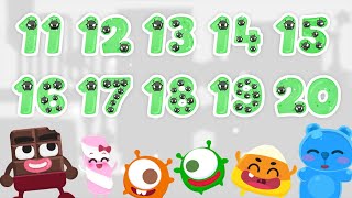 CandyBots 123 Numbers  Learn to Count Numbers from 11 to 20 in English  CandyBots Games [upl. by Princess898]