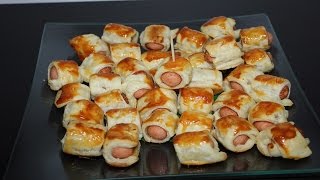 Recette Saucisses feuilletées [upl. by Htenaj]