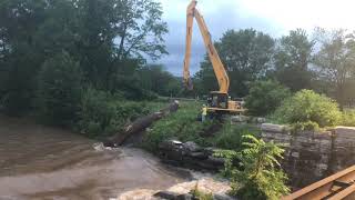 Sauquoit Creek Log Removal June 20 2019 [upl. by Mariken]