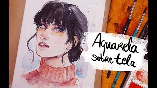 Como preparar TELA para AQUARELAR [upl. by Drawde]