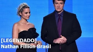 Nathan Fillion amp Dianna Agron  American Music Awards 2014 Legendado [upl. by Sylram]