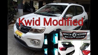 Kwid RXT modified spoiler floor light Chrome with Price [upl. by Amalberga]