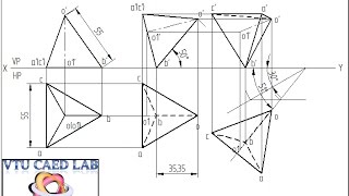 Projection of a tetrahedron resting on a corner [upl. by Varien]