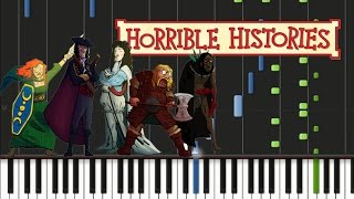 Horrible Histories  Theme Song Synthesia Tutorial [upl. by Ognimod32]