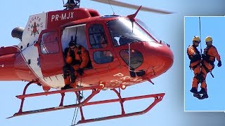 Helicopter in Action Eurocopter AS350  Firefighter Helicopter Video [upl. by Sewoll]