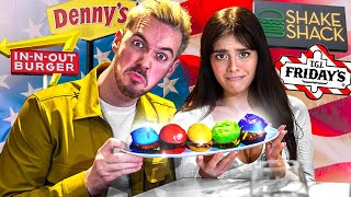 EXTREME BURGER CHALLENGE Met Emily Black [upl. by Yelhsa]