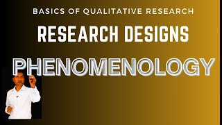 Phenomenology A Qualitative Research Design [upl. by Sirromad487]