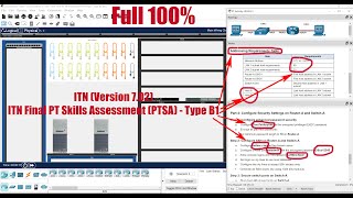 ITN Version 700 amp 702 ITN Final PT Skills Assessment PTSA Type B1 Answers amp Configuration [upl. by Ire]