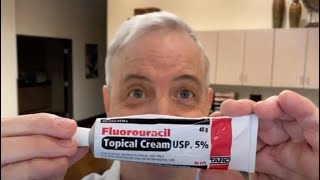 a dermatologist applies fluorouracil cream Efudex Efudix [upl. by Crystal]