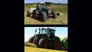 LU Öxle  Heu pressen mit Fendt 824 und Fendt 818 [upl. by Vickey]