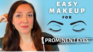 BEGINNER EYE MAKEUP FOR PROMINENT EYES [upl. by Anayk]