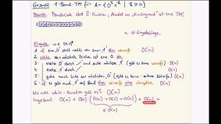 Komplexität von Algorithmen Sprache 0k1k auf 1BandTM in TIMEn2 und auf 2Band in TIMEn [upl. by Aroz]