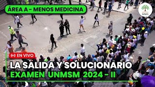 🔴 SOLUCIONARIO Examen de Admisión UNMSM 2024  II​ 🌳 Área A  Menos Medicina Humana  LA SALIDA🔥 [upl. by Belamy89]