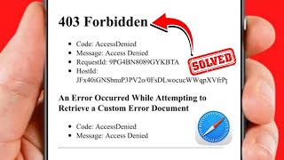 How to Fix 403 Forbidden Error on Safari iPhone [upl. by Epillihp]