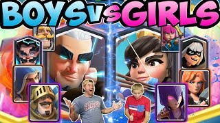 MY SON WANTS to PLAY BOYS vs GIRLS in CLASH ROYALE [upl. by Hardden301]