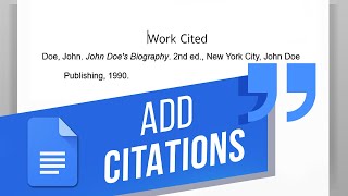 Google Docs How to Create Citations amp a Bibliography [upl. by Henleigh81]