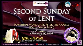 Our Lady of Sorrows Parish  Second Sunday of Lent  February 25 2024 9AM [upl. by Ajani]