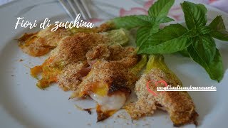 FIORI DI ZUCCA RIPIENI AL FORNO [upl. by Uwkuhceki]